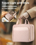Large Travel Cosmetic Bag with Waterproof Hanging Hook – Multi-Compartment Toiletry Organizer