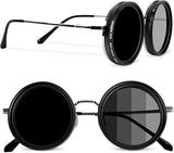 Adjustable Vision Glasses – Classic Round Transparent Lens Eyewear