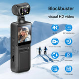 3-Axis Gimbal Stabilizer 1080P Mini Video Recorder with Rotatable Dual Camera