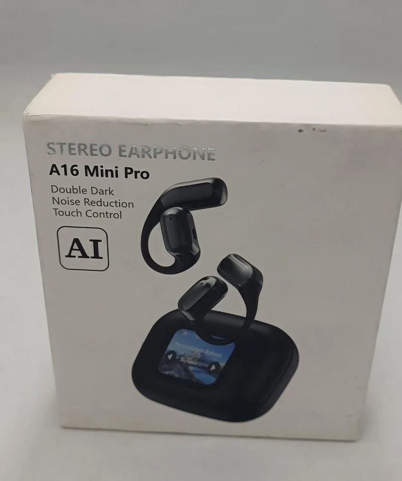 A16 Mini Pro Stereo Earphones – AI Touch Control Wireless Earbuds
